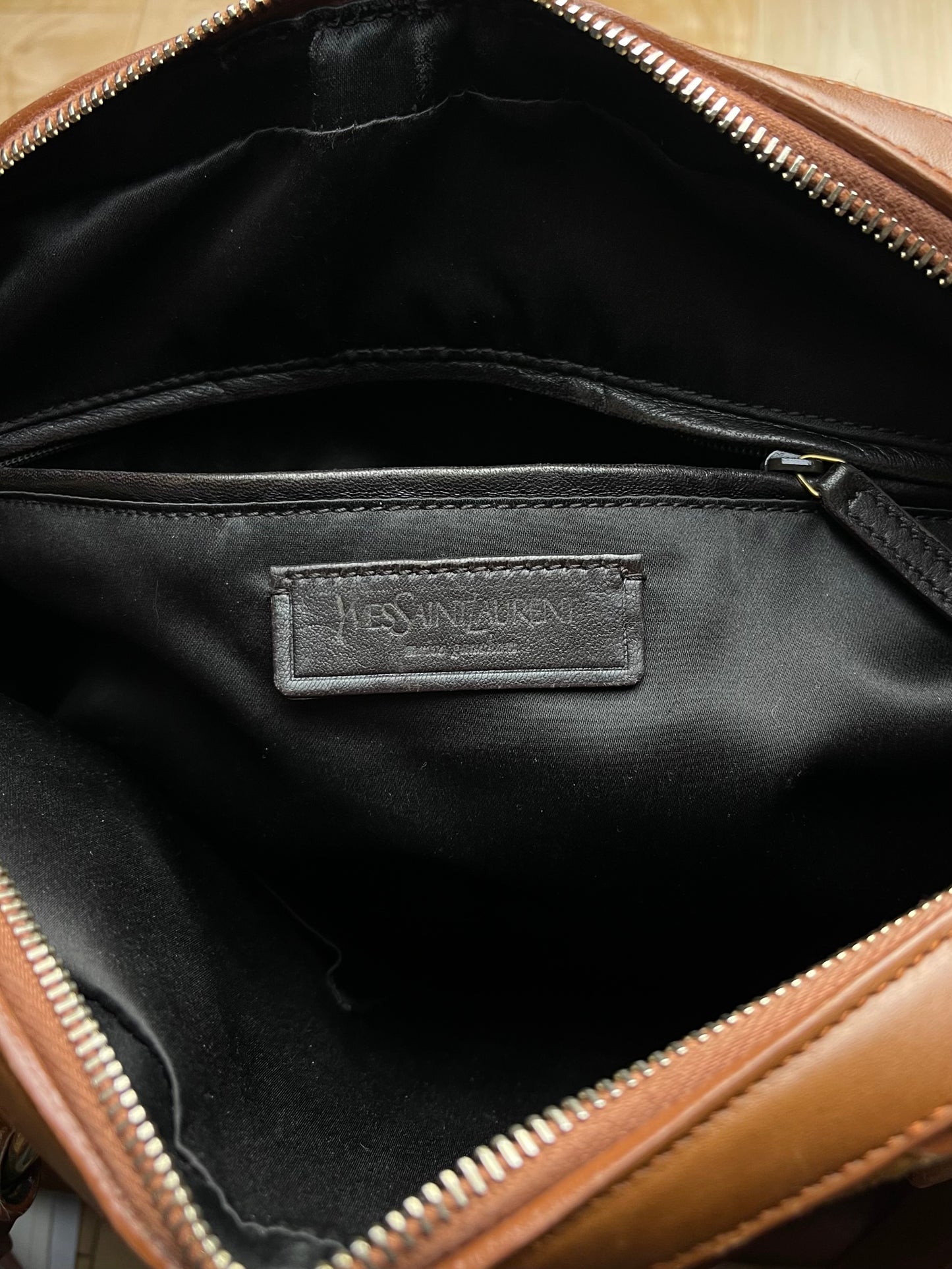 2000s YSL ‘Muse’ Brown Leather Crossbody/Shoulder Bag