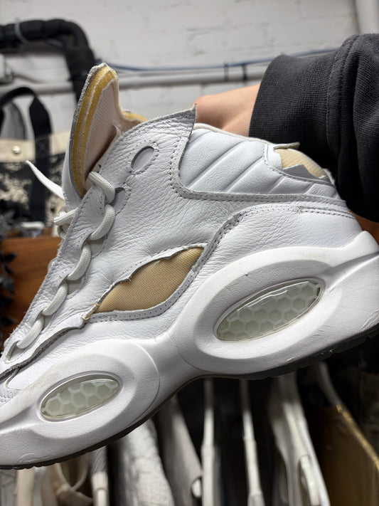 Maison Margiela x Reebok ‘Allen Iverson’ White Deconstructed Basketball Sneakers