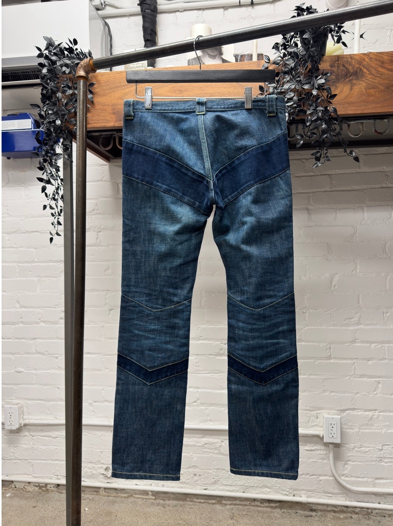 AW2001 Undercover ‘D.A.F.V.’ Patch Layered Blue Skinny Denim