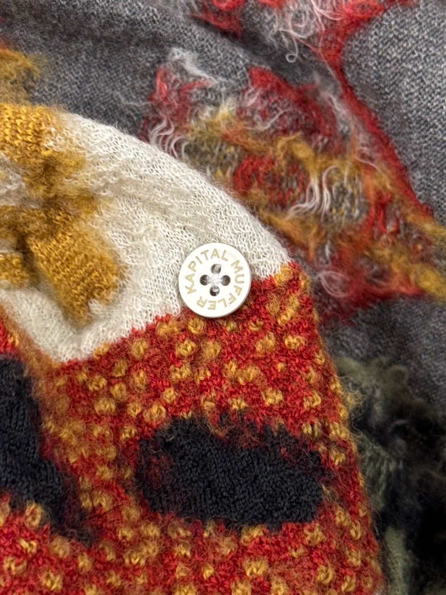 AW2024 Kapital Frayed Wool ‘Gabbeh’ Scarf