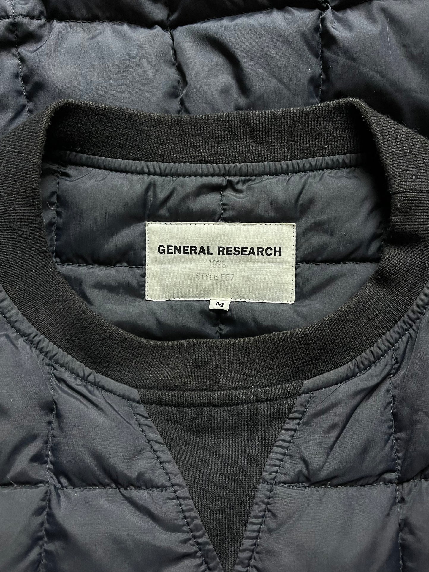 1999 General Research Style 557 Down Filled Puffer Sweatshirt