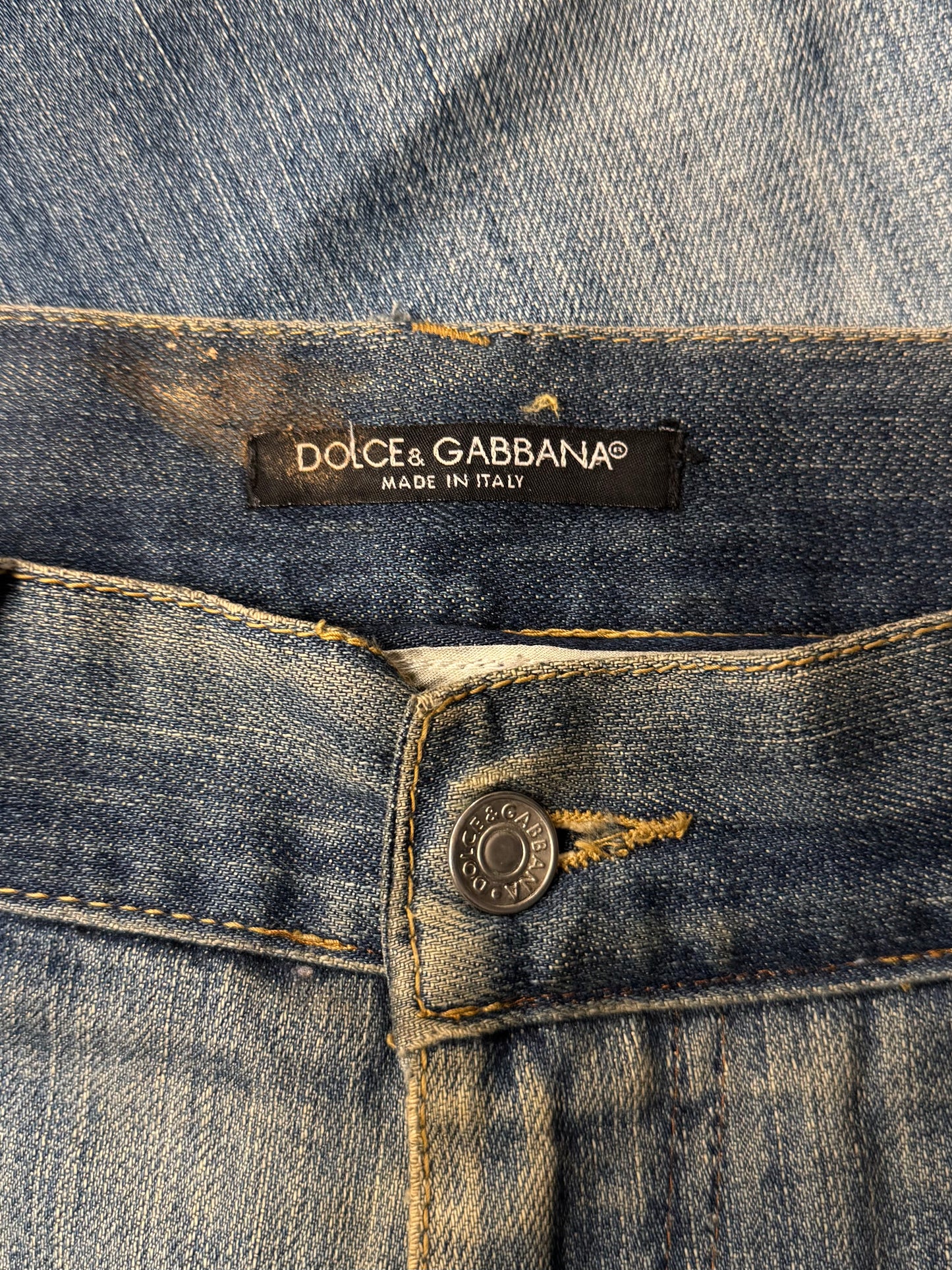 2000s Dolce & Gabbana ‘Dirt Wash’ Bootcut Denim