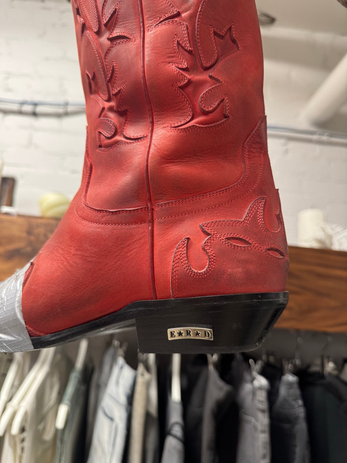 Enfants Riches Deprimes ‘Duct Tape’ Leather Cowboy Western Boots