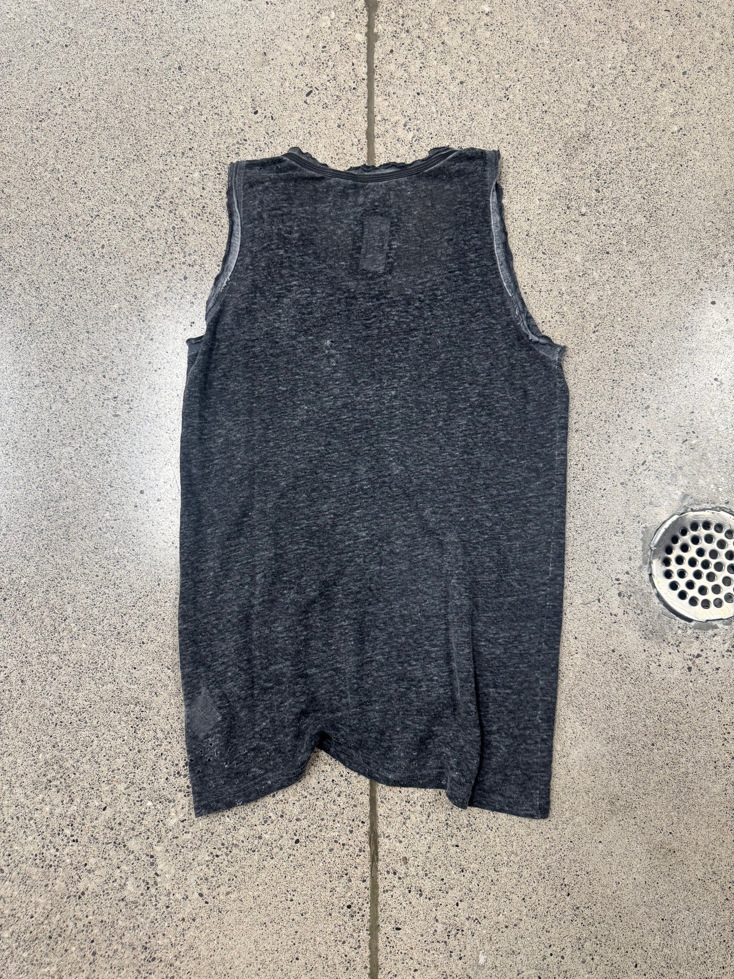 SS2011 Balmain ‘Safety Pin’ Thrash Distressed Tank Top