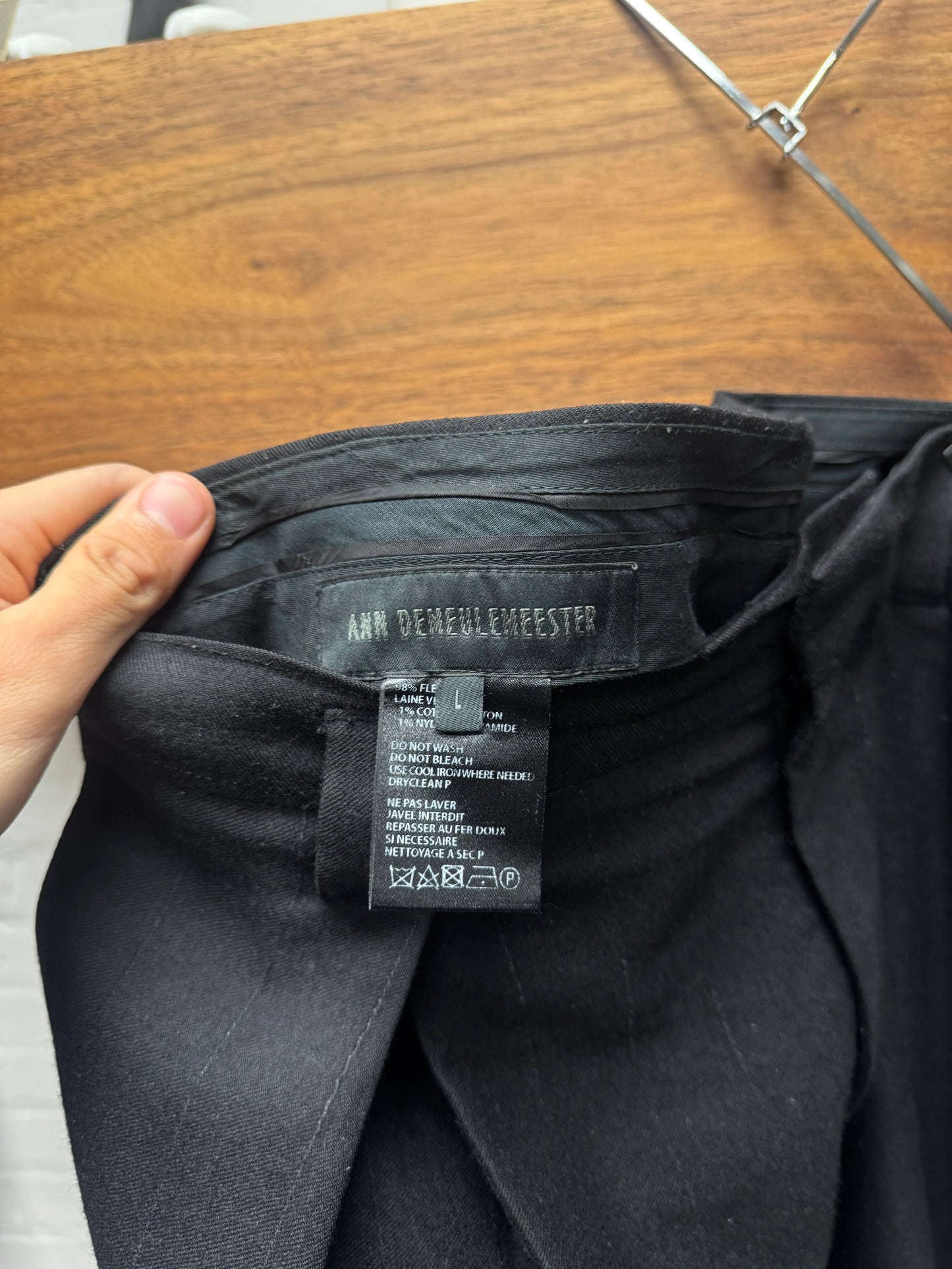 Ann Demeulemeester Pinstripe ‘Balloon Cut’ Wool Trousers