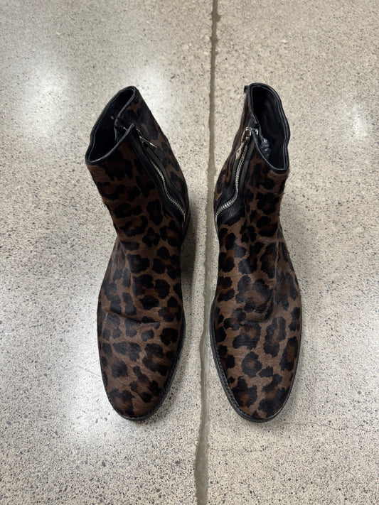 Balmain Pony-Hair ‘Leopard’ Print Side Zip Boots