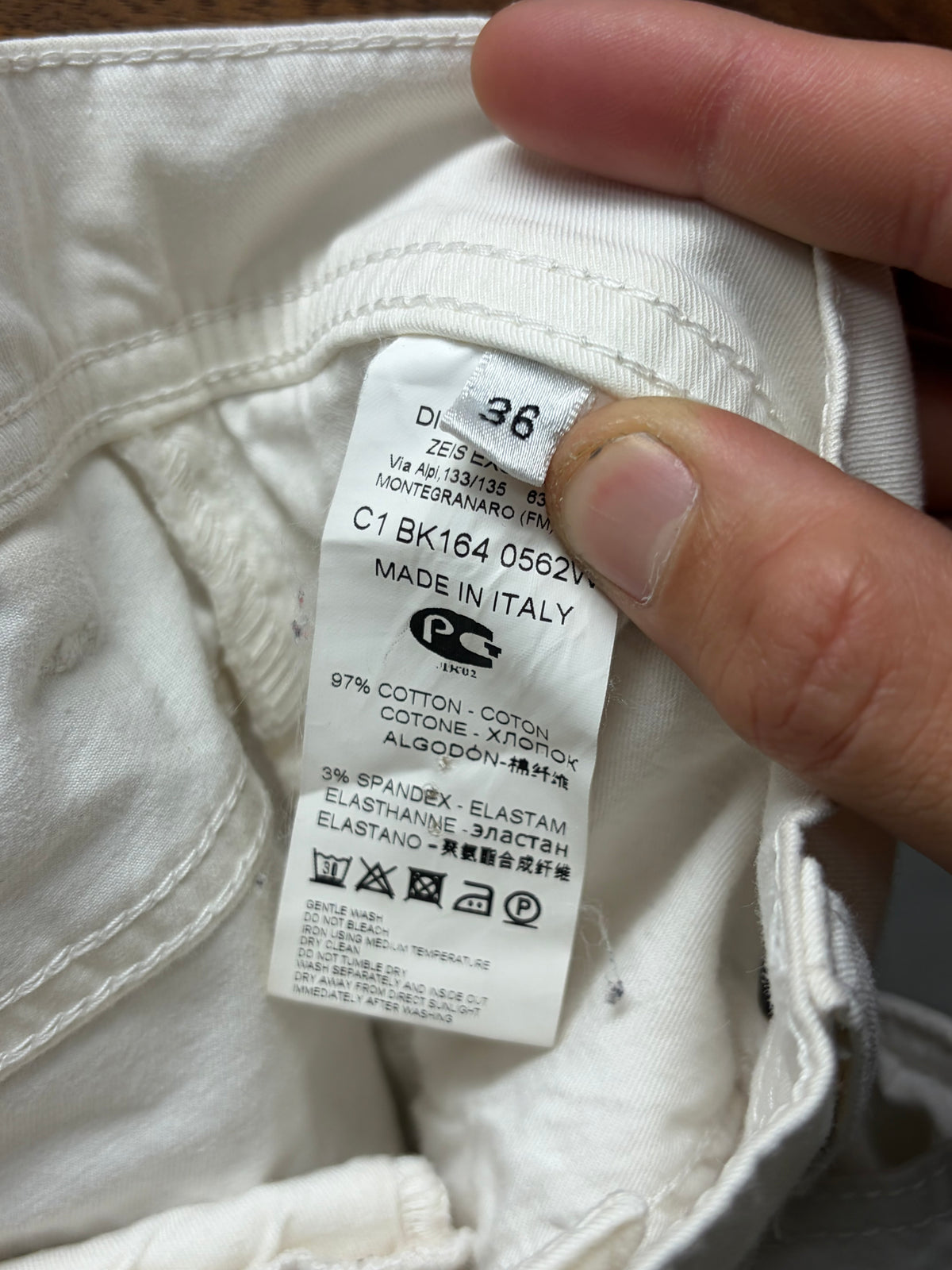 Dirk Bikkembergs White Zipper Pocket' Skinny Jeans