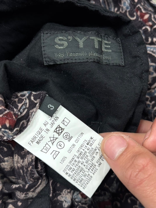 Yohji Yamamoto Patterned Print Balloon Cut Pants