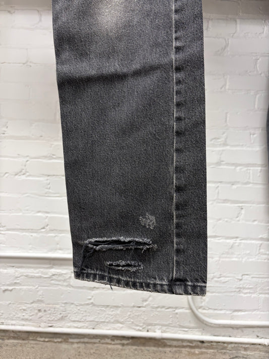2017 Balenciaga Bootcut Black Classic Washed Denim
