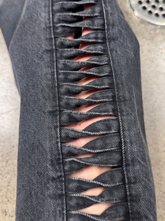 Martine Rose ‘Twist Loop’ Black Wide Leg Denim