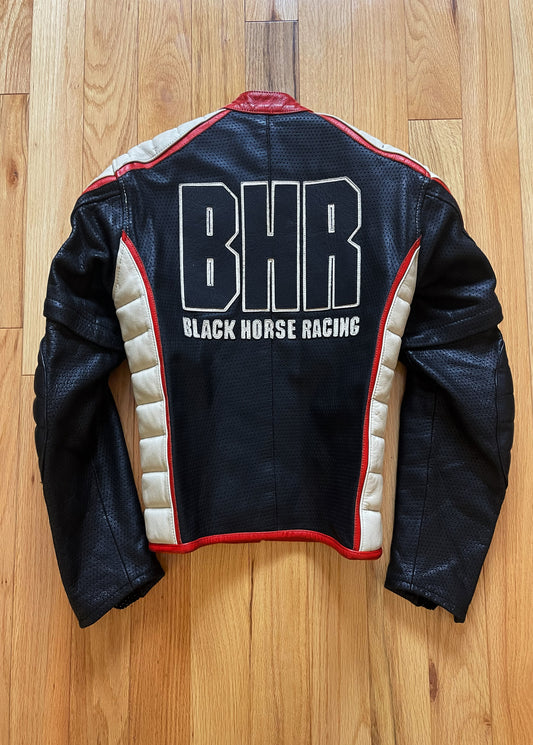 Kadoya K’s Leather ‘Blackhorse Racing Team’ Armored Leather Moto-Biker Jacket