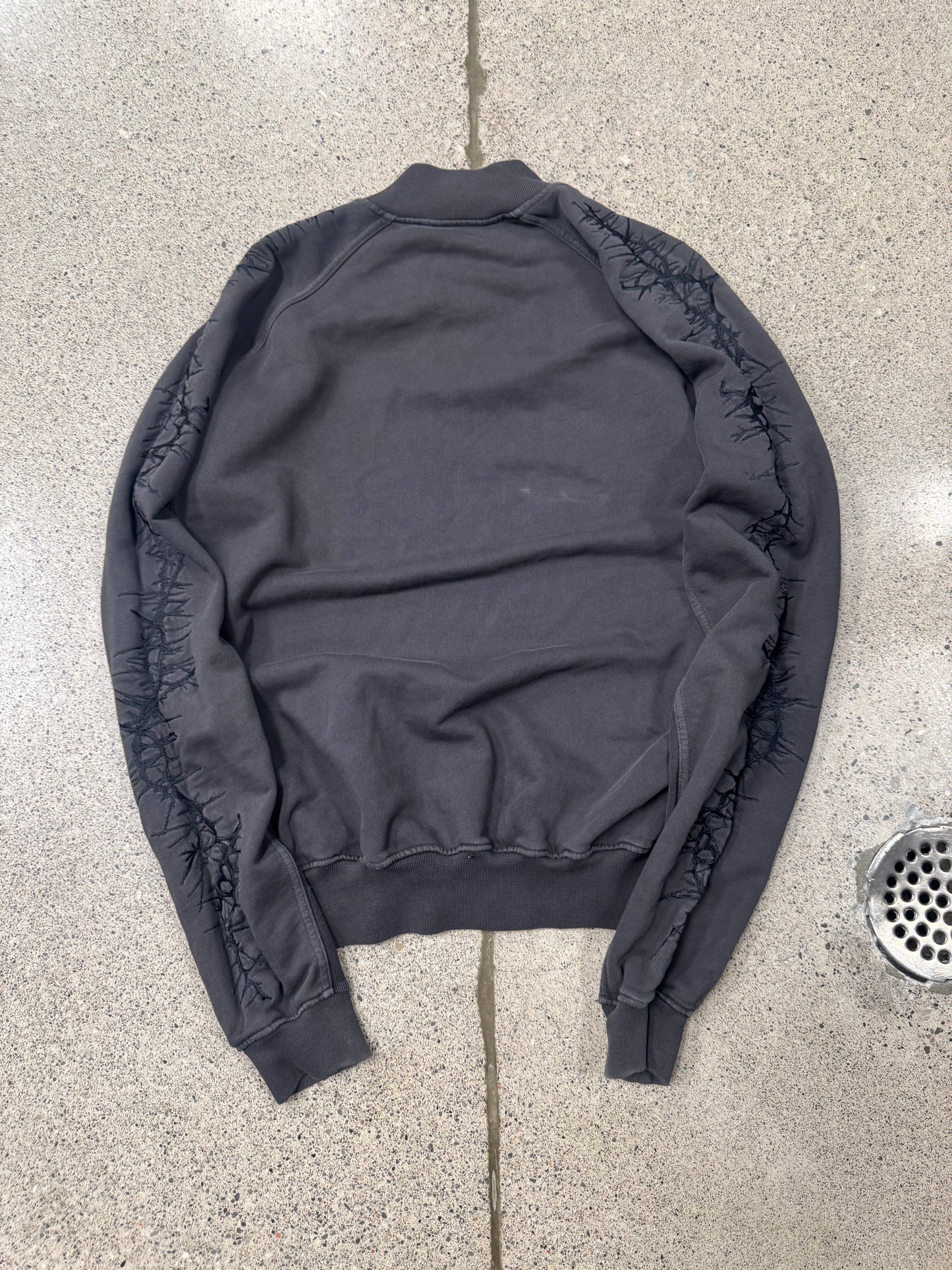 AW2016 Haider Ackermann ‘Thorns’ Embroidered Grey Perth Sweatshirt