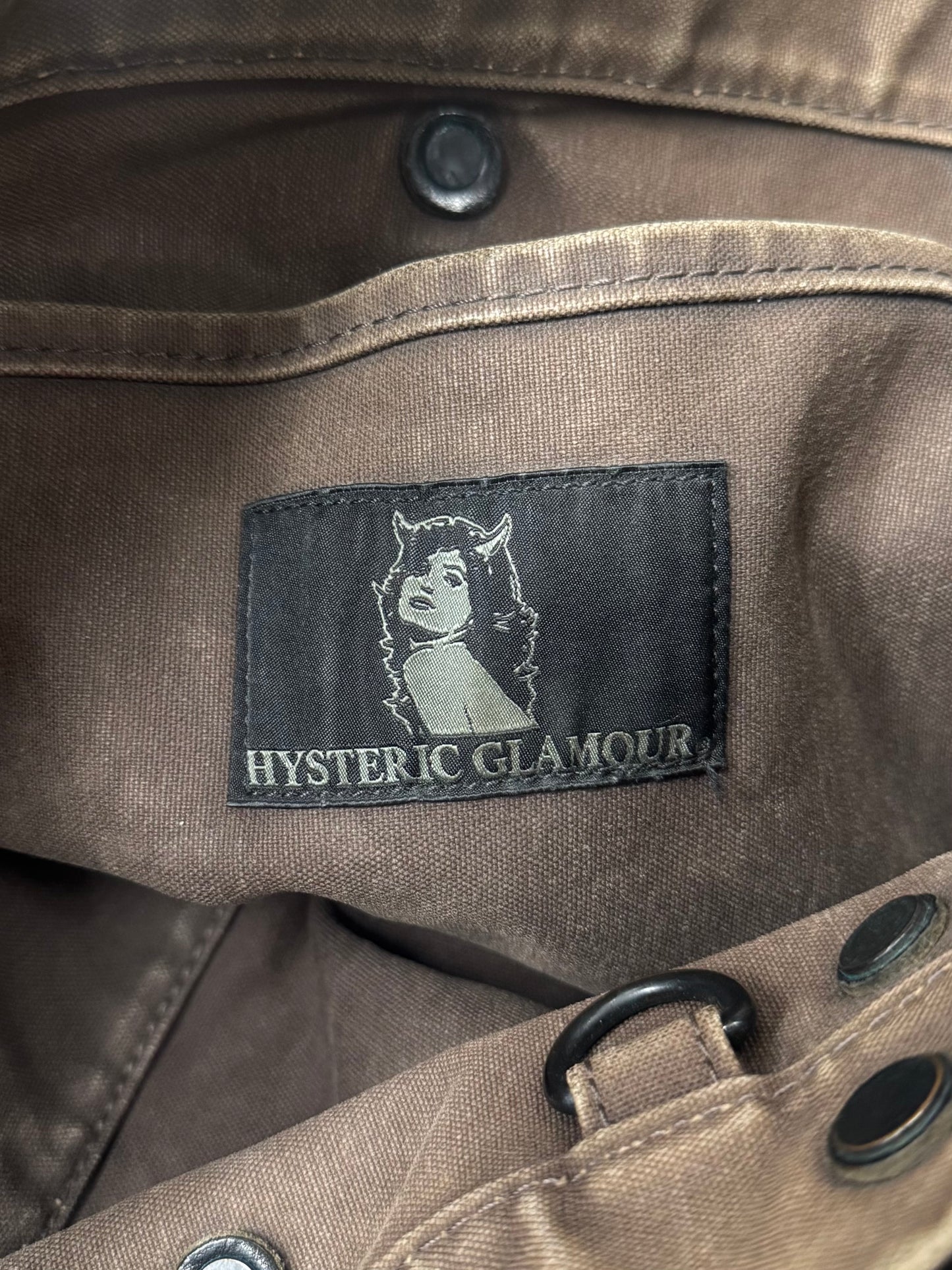 Hysteric Glamour Washed Brown Denim Tote Bag