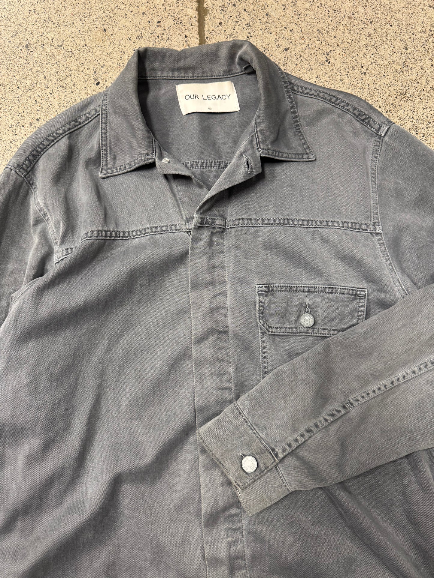 Our Legacy ‘Mono Jacket’ Grey Denim Single Pocket Trucker