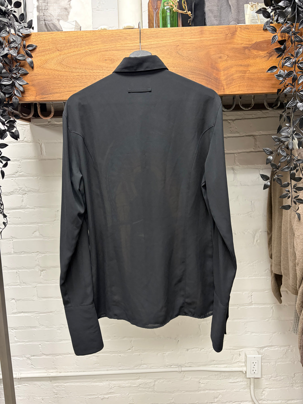 SS1998 Jean Paul Gaultier ‘Marilyn Manson’ Cathedral Portrait Black Button Snap Shirt