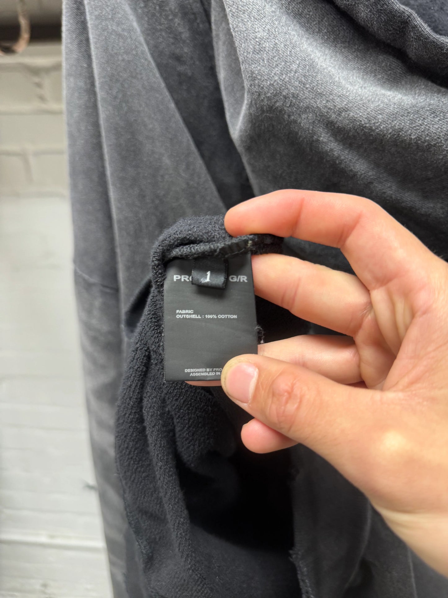 Project GR Collegiate ‘After-Hood’ Distressed Black Hoodie