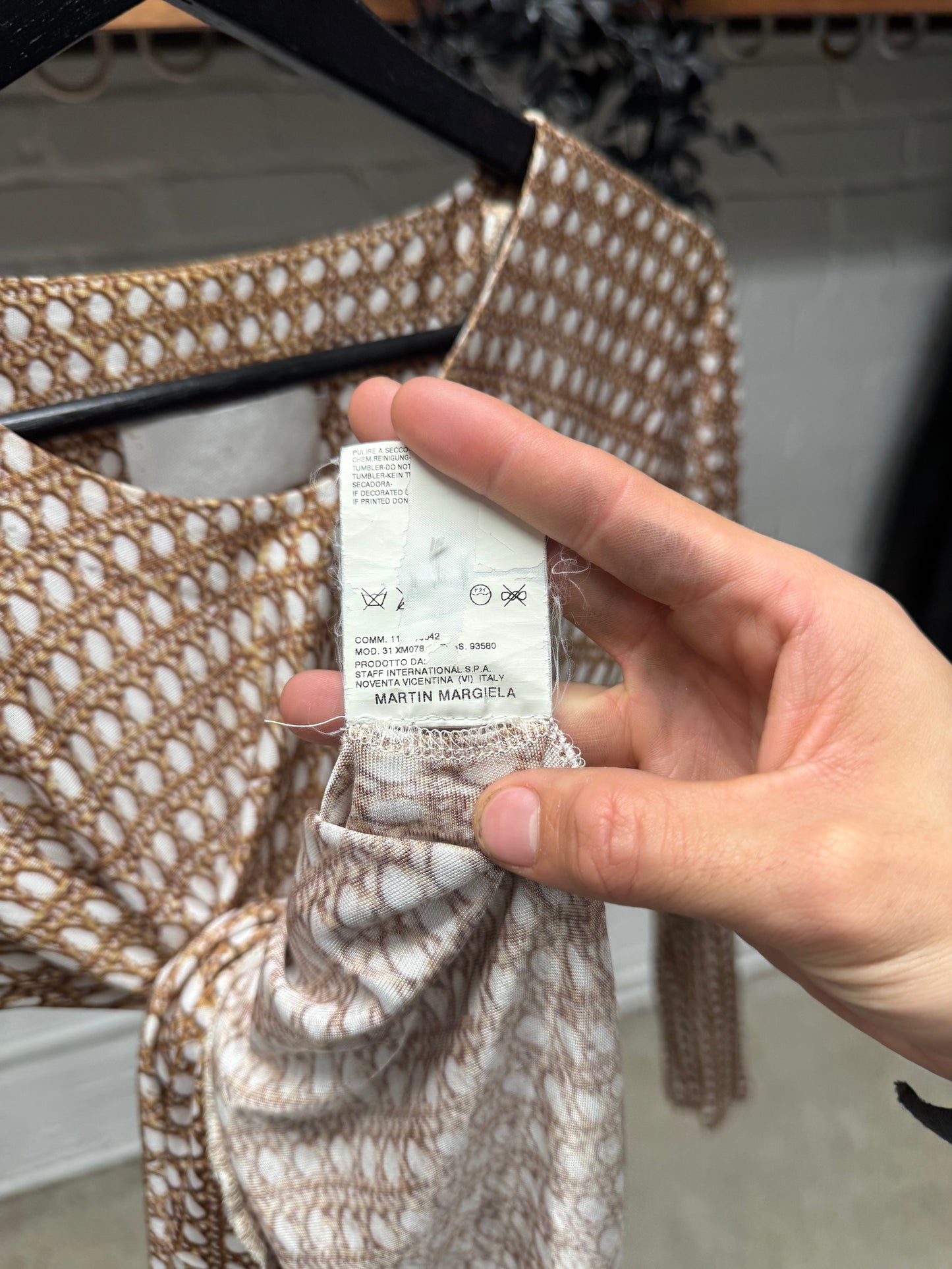 Maison Martin Margiela ‘Basket Weave’ Viscose Long Sleeve Shirt