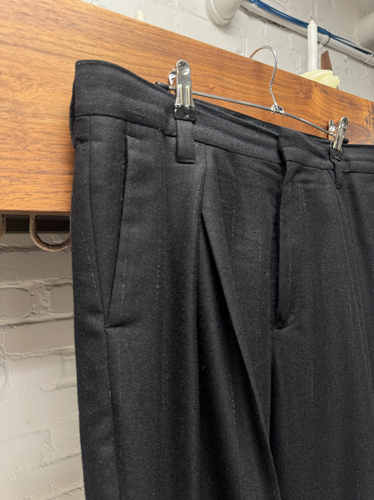 Ann Demeulemeester Pinstripe ‘Balloon Cut’ Wool Trousers