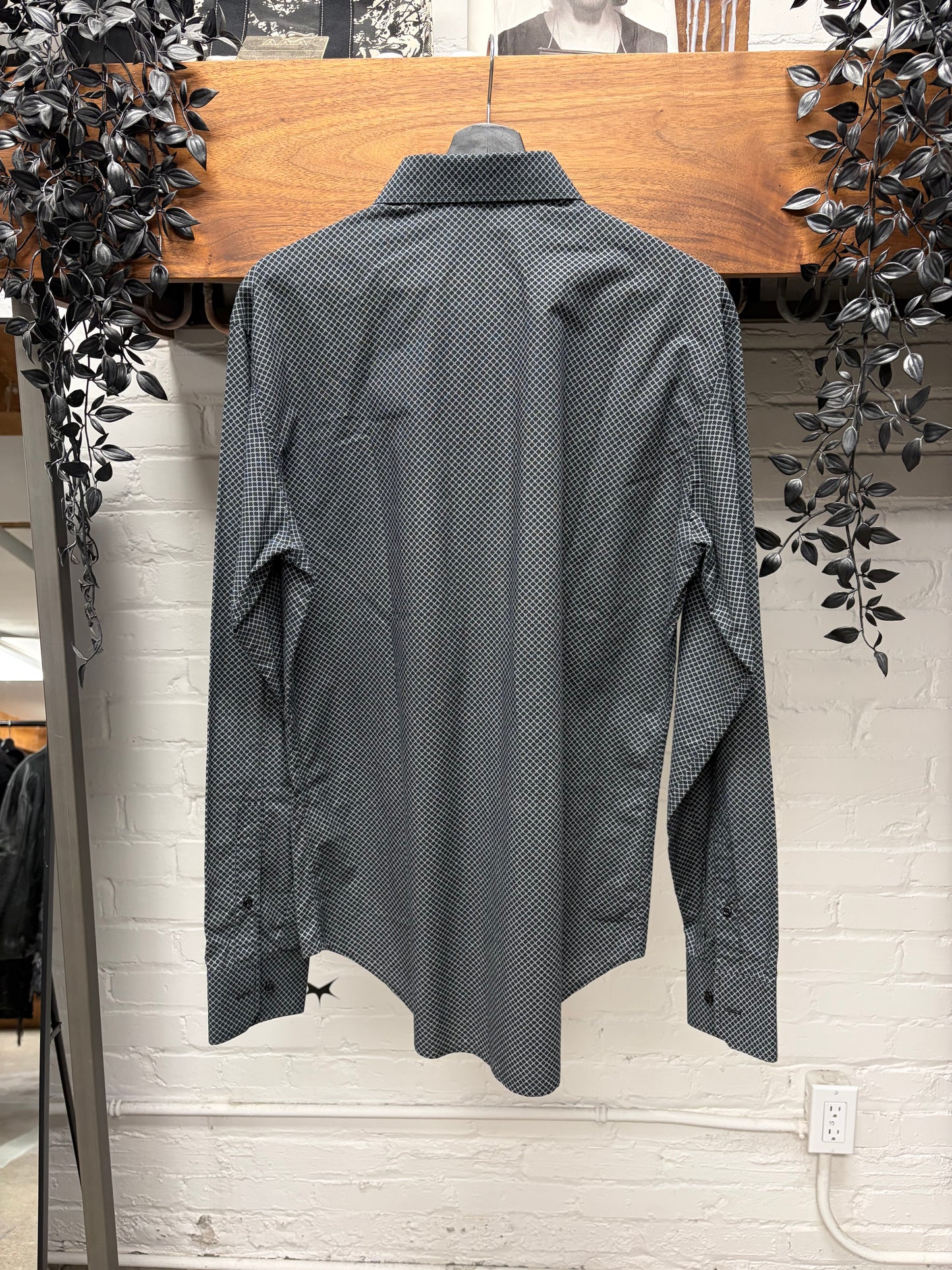 Yves Saint Laurent Rive Gauche ‘Micro Dot’ Button Down Shirt