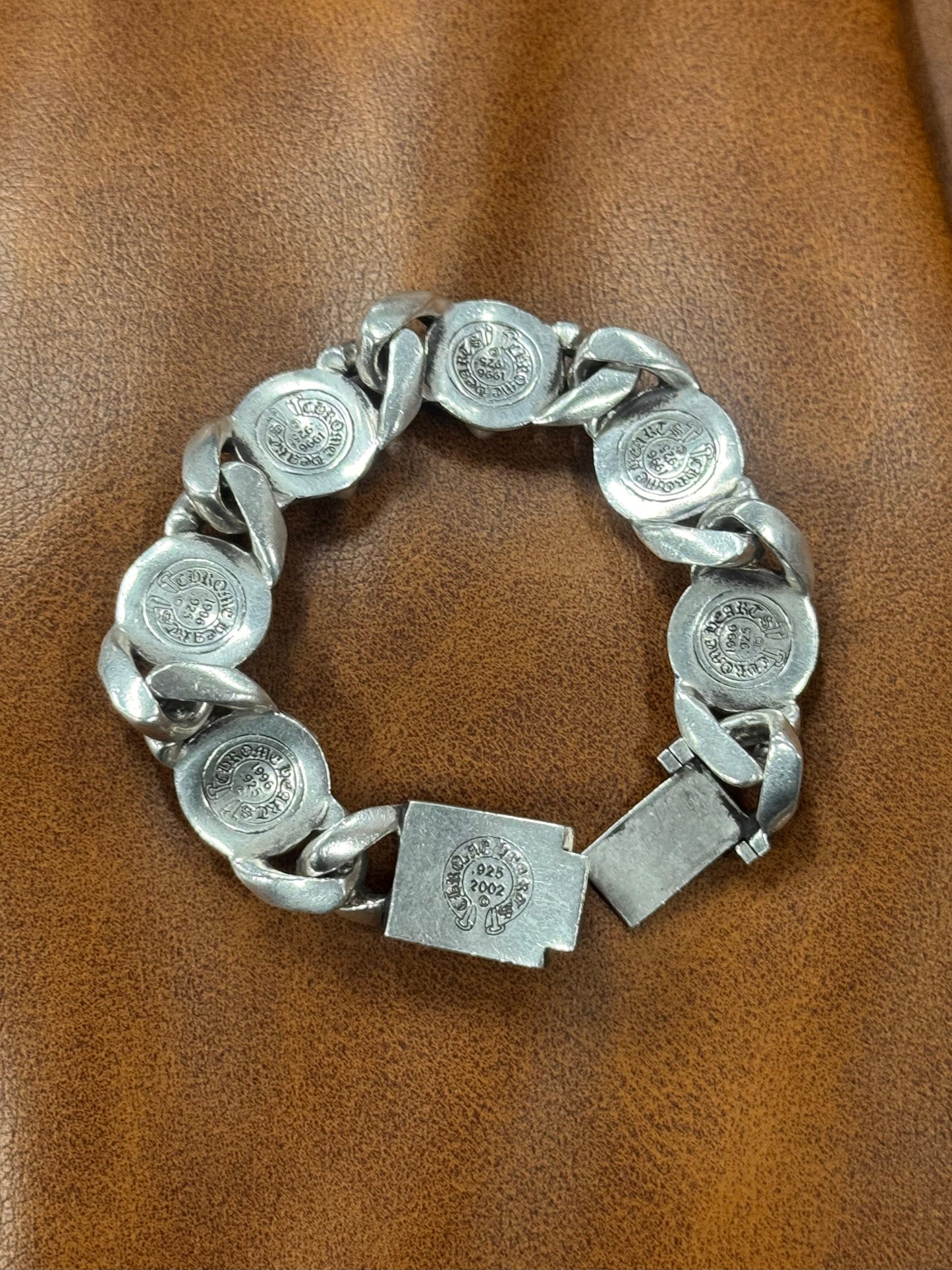 Chrome Hearts ‘Fleur De Lis’ Link 925 Silver Bracelet