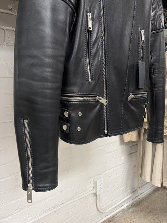 SS2013 Balenciaga by Nicholas Ghesquiere Lambskin Leather Quilted Motorcycle Jacket