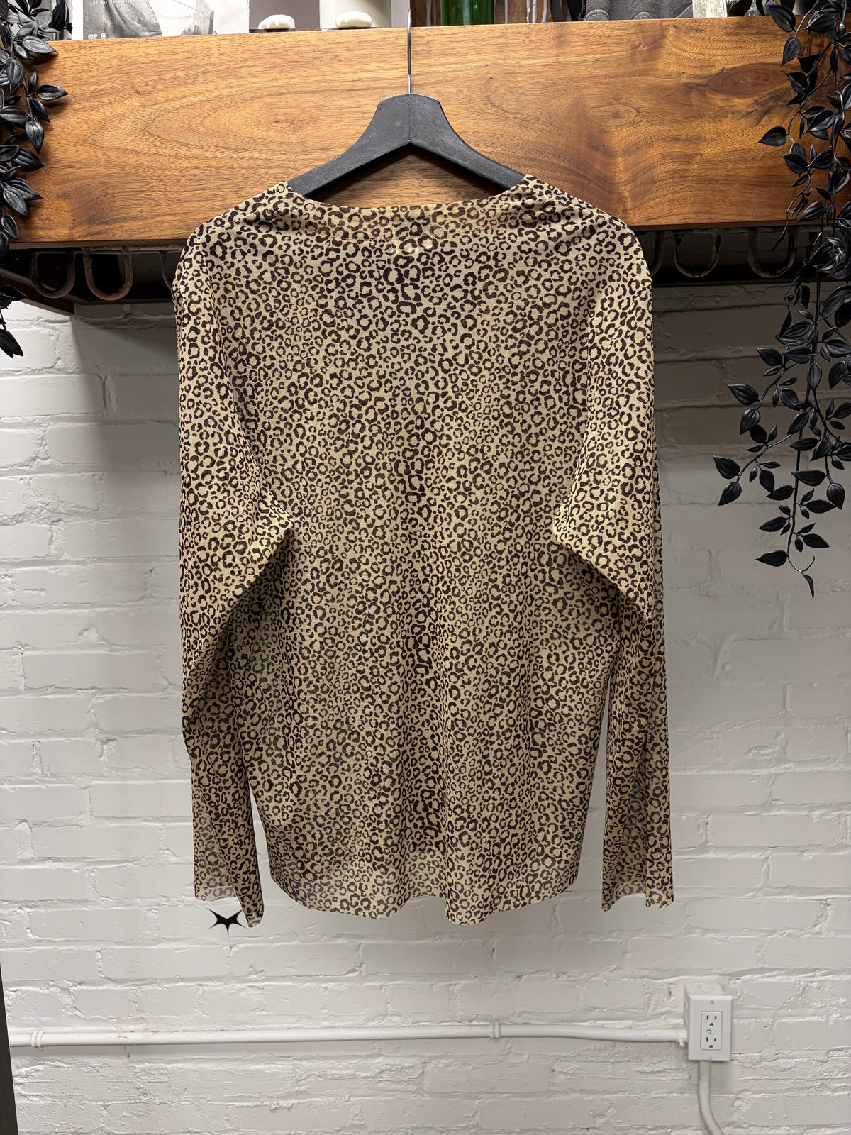 Needles Leopard Pattern Sheet Lightweight Cardigan