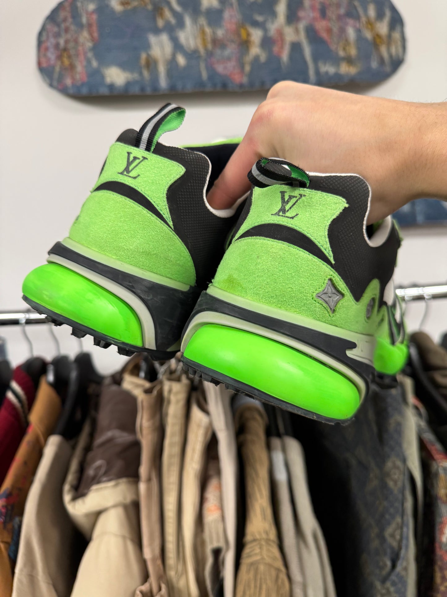 Louis Vuitton ‘Tactic’ Jolt Green/Black Low Top Sneakers