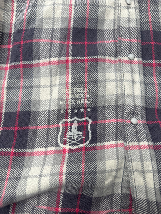 Hysteric Glamour Plaid Button Snap Flannel