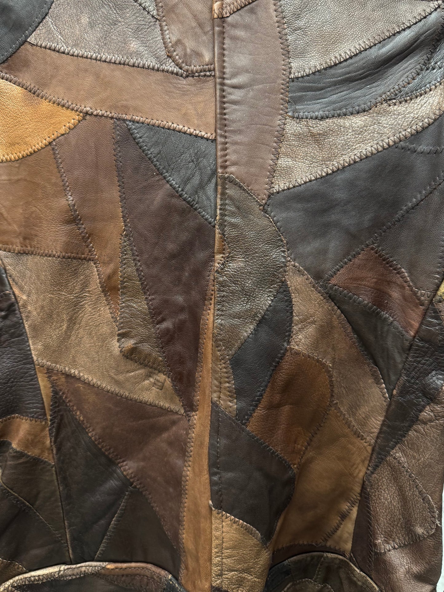 Vintage 90s Hysteric Glamour Leather Patchwork Jacket