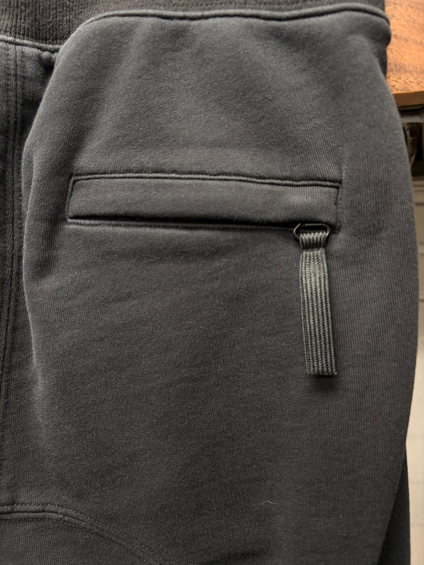 Helmut Lang Drop Crotch ‘Pod’ Black Cotton Drawstring Shorts