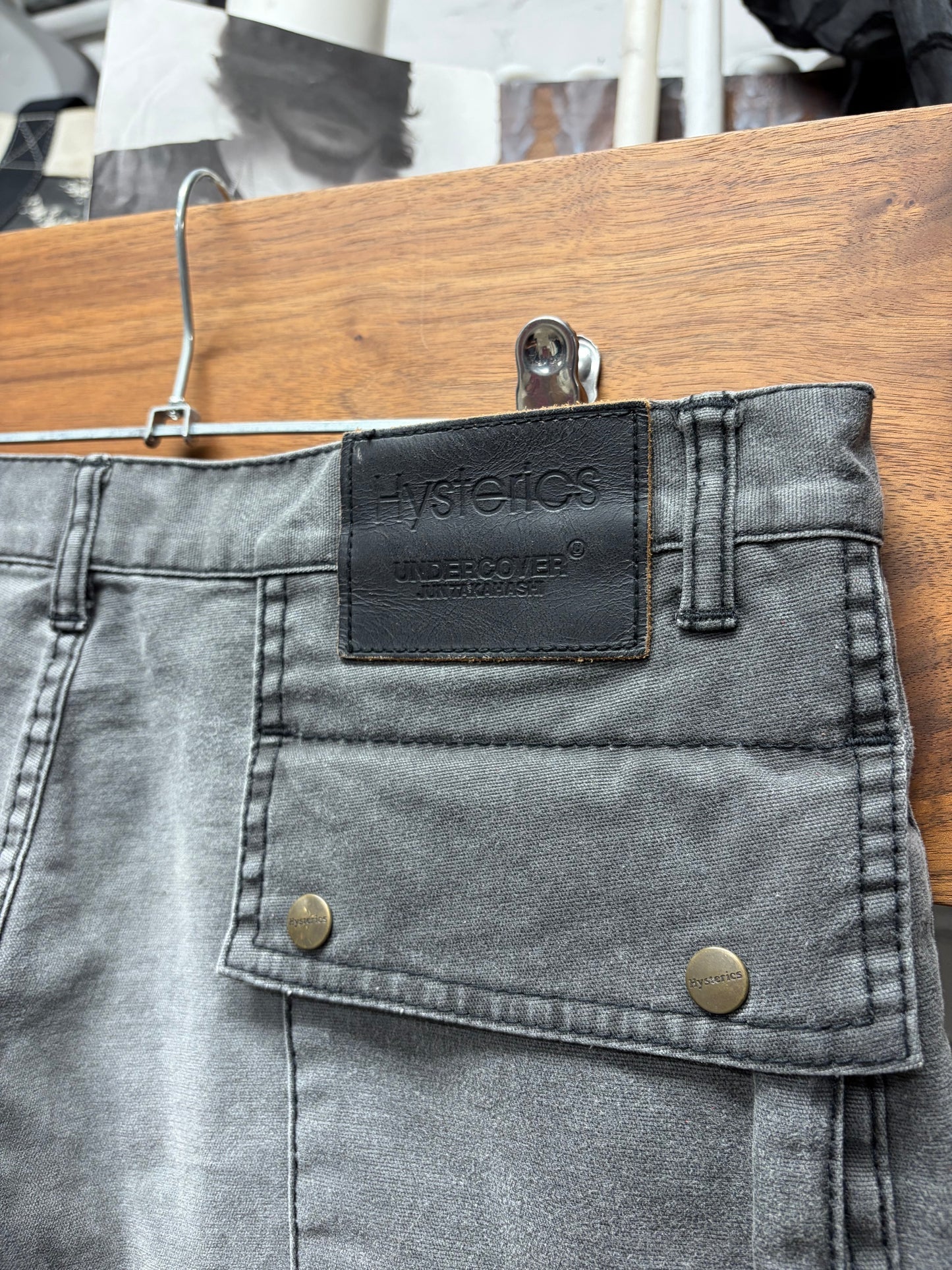 Undercover x Hysteric Glamour Paint Splattered Grey Skinny Jeans