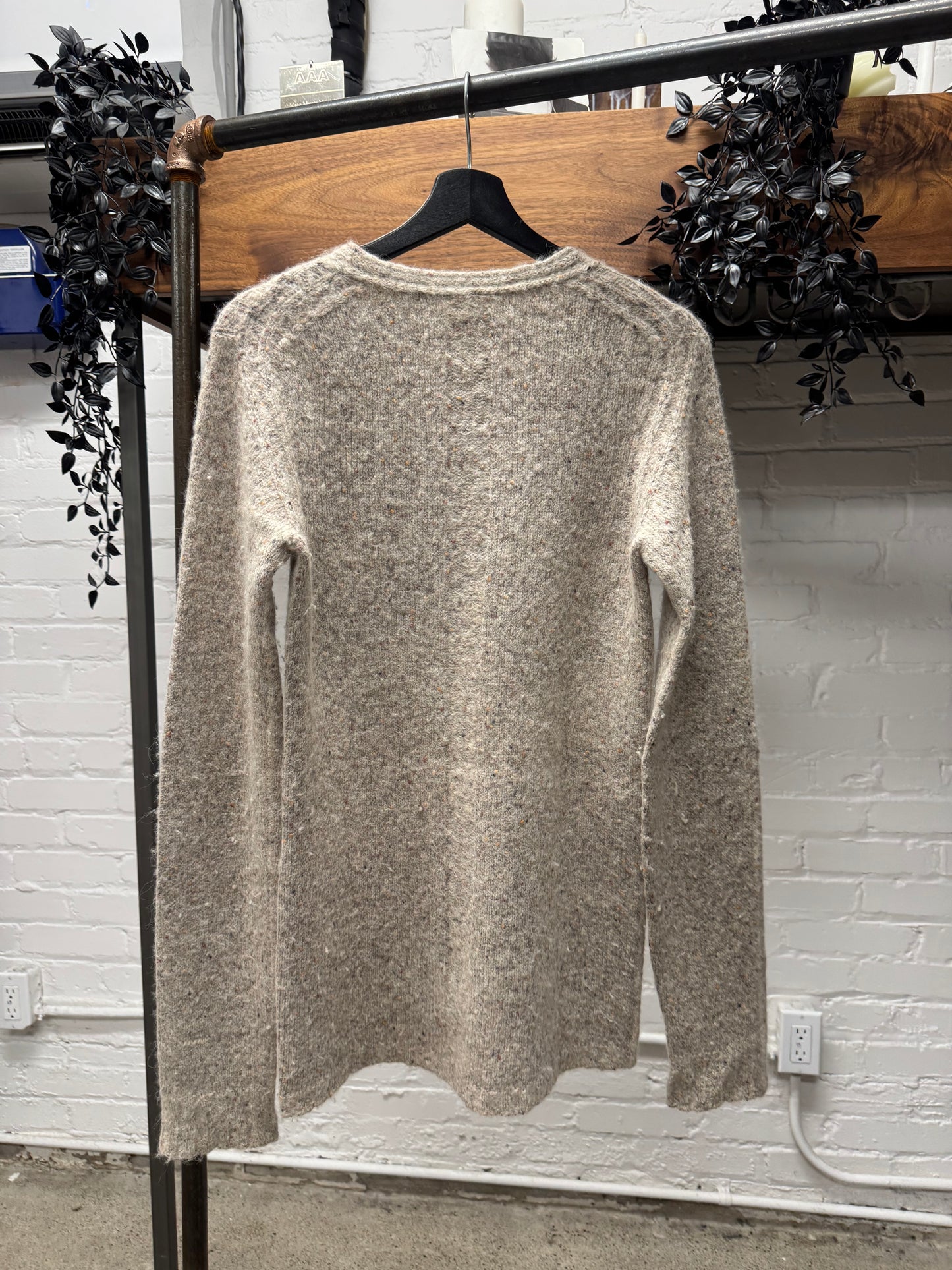 AW2012 Rick Owens ‘Mountain’ Felted Cream Wool Knit Sweater