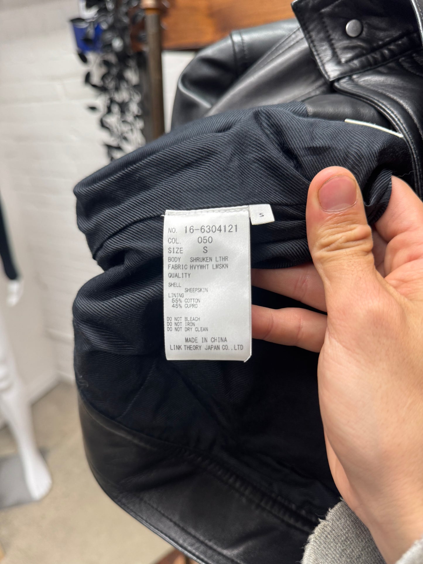 Helmut Lang Cropped Black Lambskin Leather Jacket
