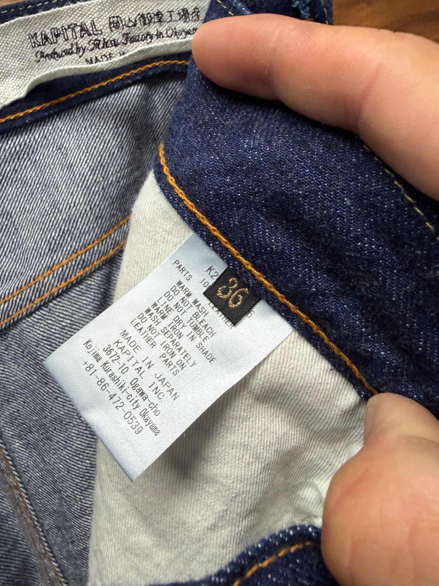 Kapital Classic Blue ‘Momonroe’ 12oz Wide Leg Denim