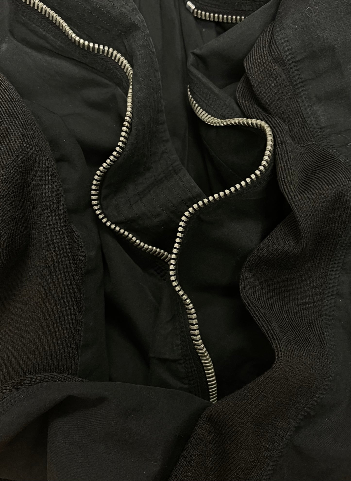 Rick Owens Cropped Black Bomber Jacket