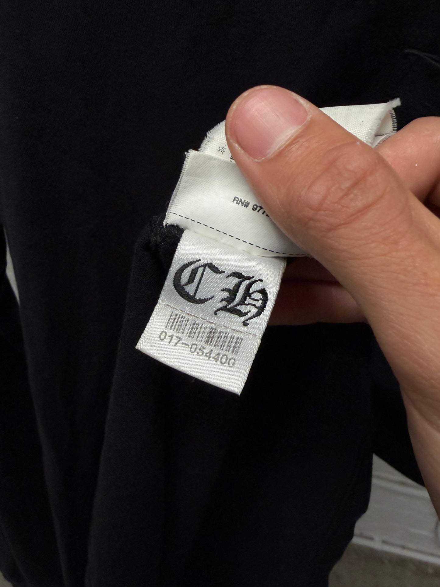 Chrome Hearts ‘Scroll Logo’ Black/White Long Sleeve Shirt