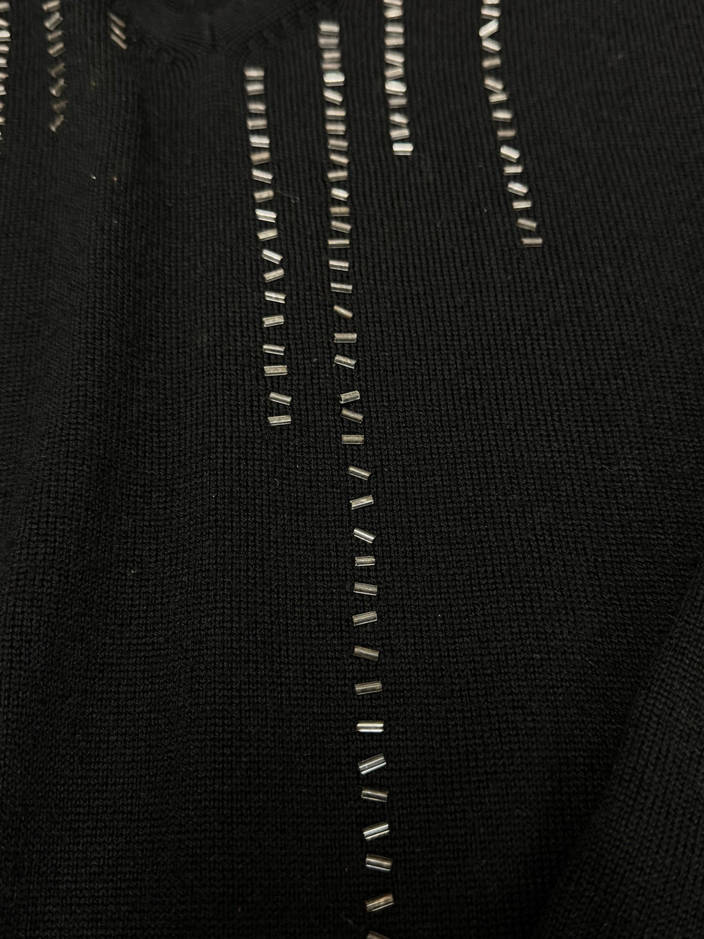 AW2005 Dior Homme by Hedi Slimane ‘Studded’ Cashmere V-Neck Sweater