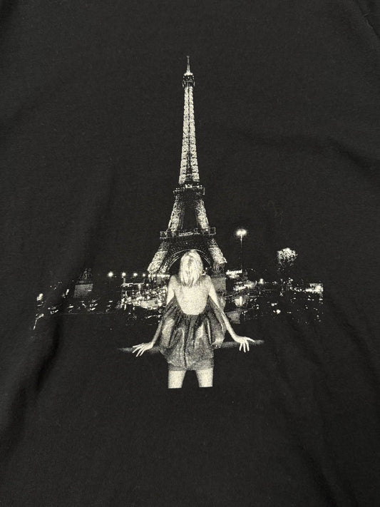2018 Saint Laurent ‘Eiffel Tower’ Distressed Graphic T-Shirt