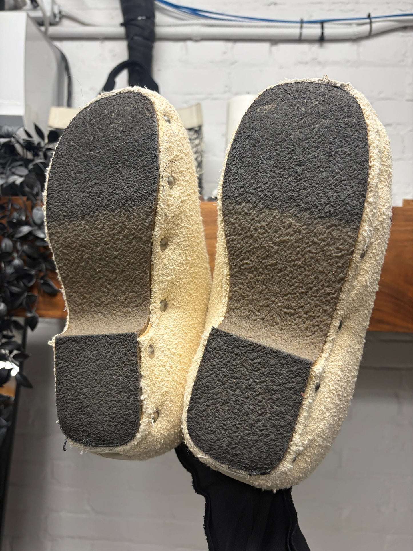 Acne Studios Terry Cloth ‘Shearling’ Mules