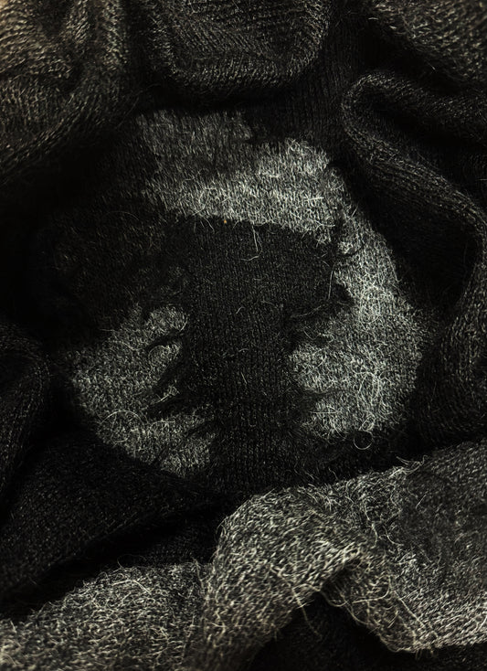 AW2004 Yohji Yamamoto Pour Homme Alpaca “Burnt’ Knit Sweater