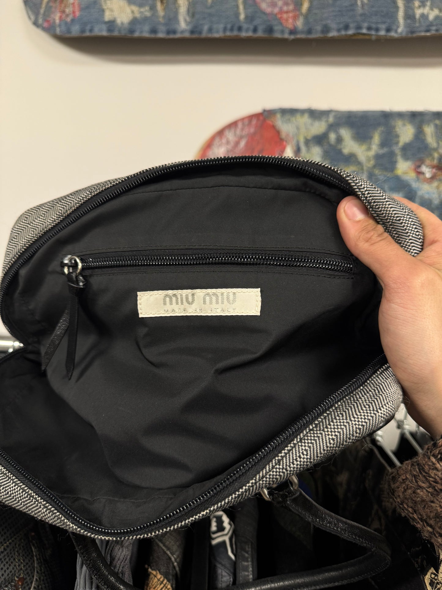 Vintage Miu Miu Leather ‘Bow’ Shoulder Bag