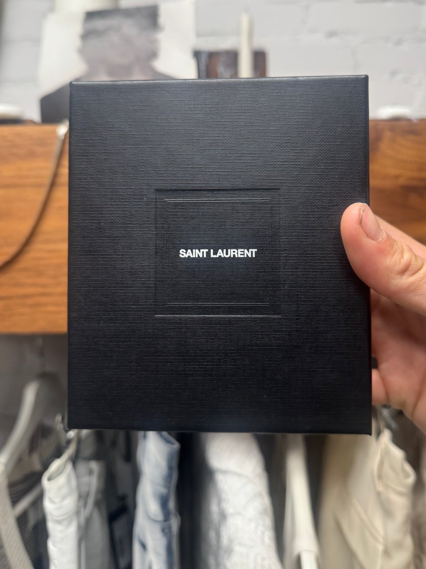 Saint Laurent ‘Cassandre’ Quilted Leather Cardholder/Wallet