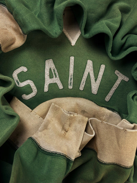 FW2022 Saint Michael ‘Holy Relic’ Felt Distressed Sweatshirt