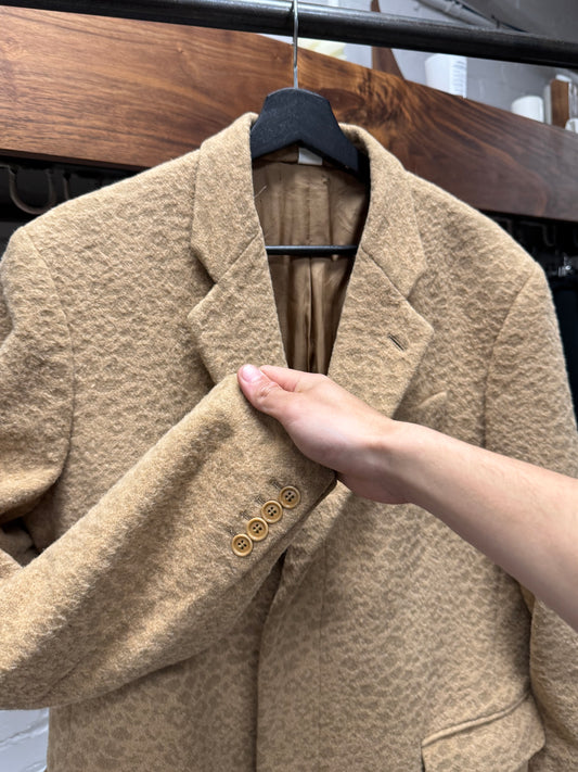 AW2001 Helmut Lang ‘Leopard’ Heavy Alpaca Wool Single Breasted Coat