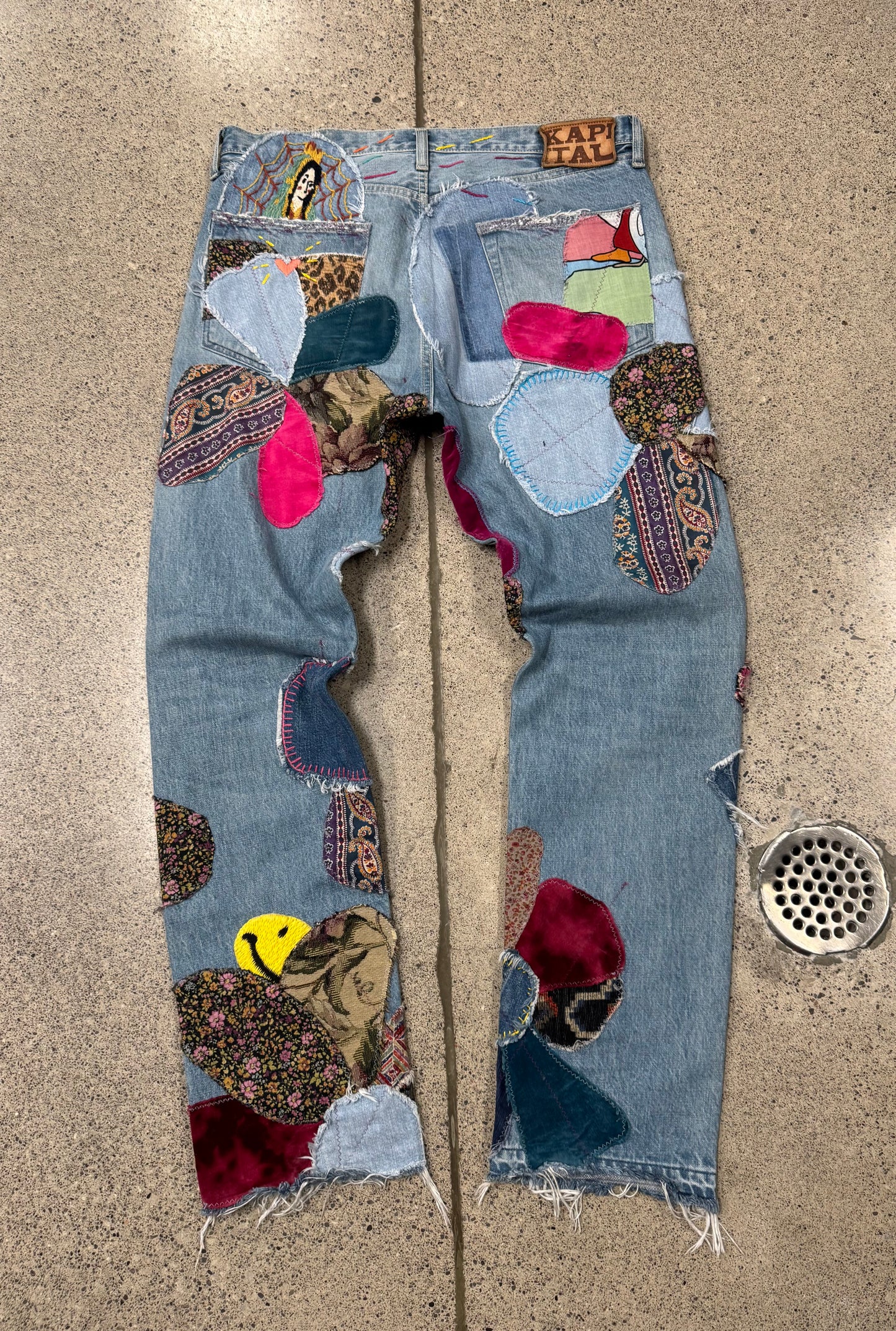 Kapital Patchwork Repaired ‘Hippie’ El Paso 14oz Denim