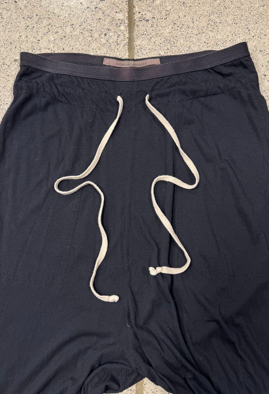 2000s Rick Owens ‘Lillies’ Drop Crotch Cotton ‘Pod’ Shorts