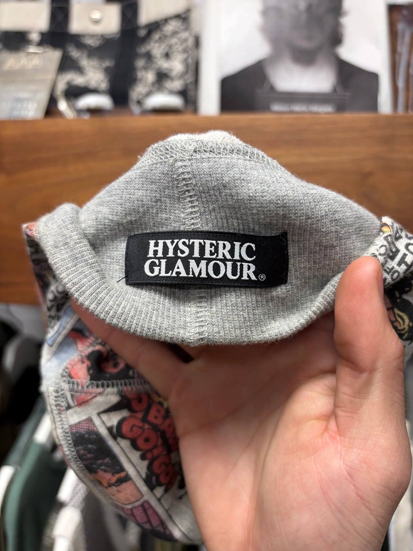 Hysteric Glamour ‘Newspaper Print’ Ribbed Cotton Cap