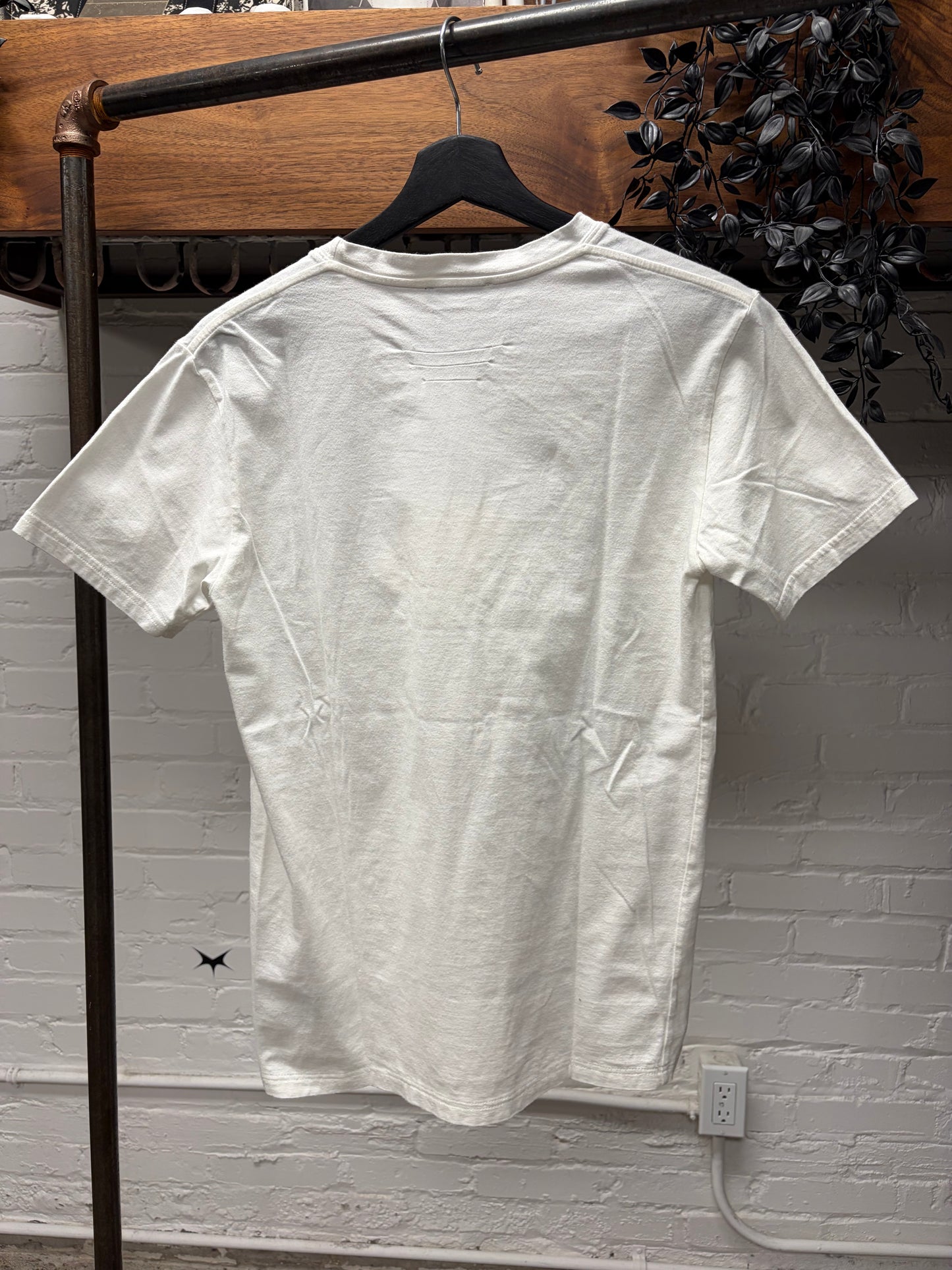AW2016 Balmain ‘Dangling Chains’ Black/White Graphic T-Shirt