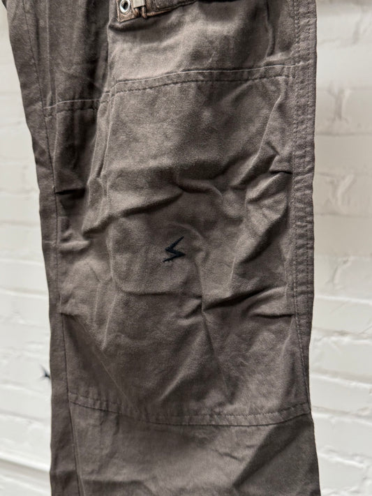 Undercover ‘Lightning Bolt’ Embroidered Logo Brown Cargo Pants