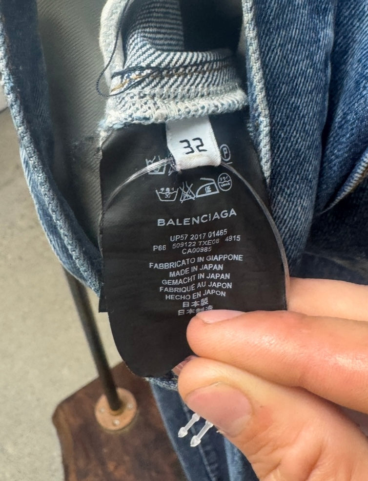 Balenciaga ‘Washed Blue’ Faded Bootcut Denim